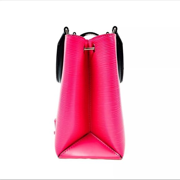 Auth Louis Vuitton Pink Black Epi LV Kleber PM Structured 2way Satchel Purse - Picture 5 of 16